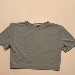 Zara Light Gray Crop Top